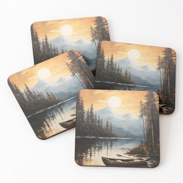 Item preview, Winter Wonderland Landscape: Majestic Mountains, Serene Lake, and Full Moon designed and sold by Shirtastically.