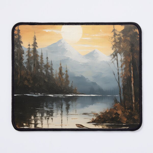 Item preview, Winter Wonderland Landscape: Majestic Mountains, Serene Lake, and Full Moon designed and sold by Shirtastically.