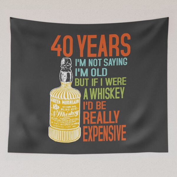 Aperçu de l'œuvre Whisky vintage 40ème anniversaire créée et vendue par giftfromheart.