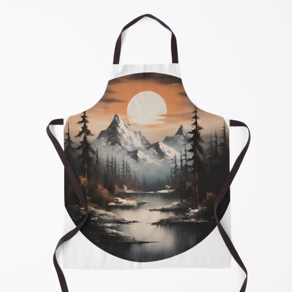 Item preview, Winter Wonderland Landscape: Majestic Mountains, Serene Lake, and Full Moon designed and sold by Shirtastically.