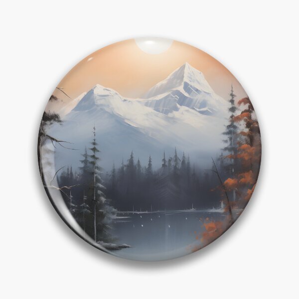 Item preview, Winter Wonderland Landscape: Majestic Mountains, Serene Lake, and Full Moon designed and sold by Shirtastically.