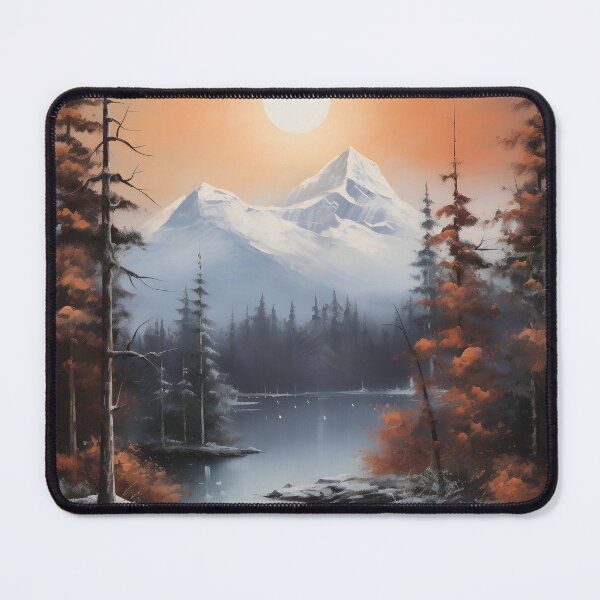 Item preview, Winter Wonderland Landscape: Majestic Mountains, Serene Lake, and Full Moon designed and sold by Shirtastically.
