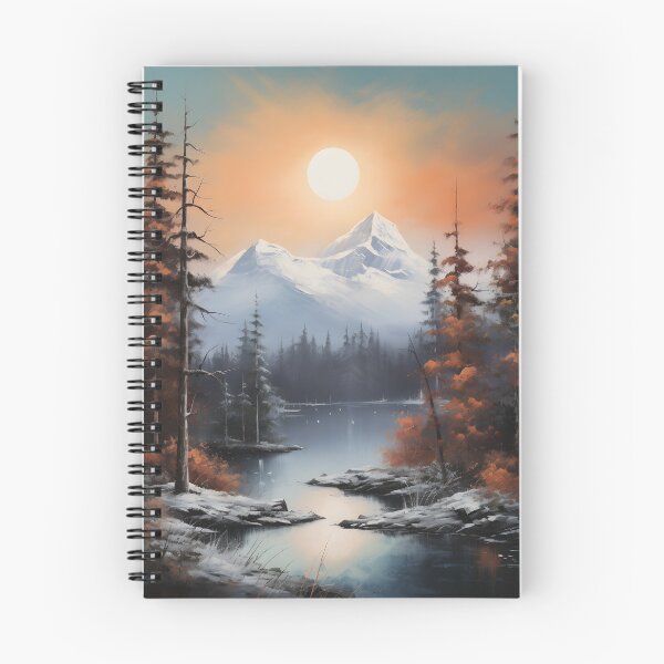 Item preview, Winter Wonderland Landscape: Majestic Mountains, Serene Lake, and Full Moon designed and sold by Shirtastically.