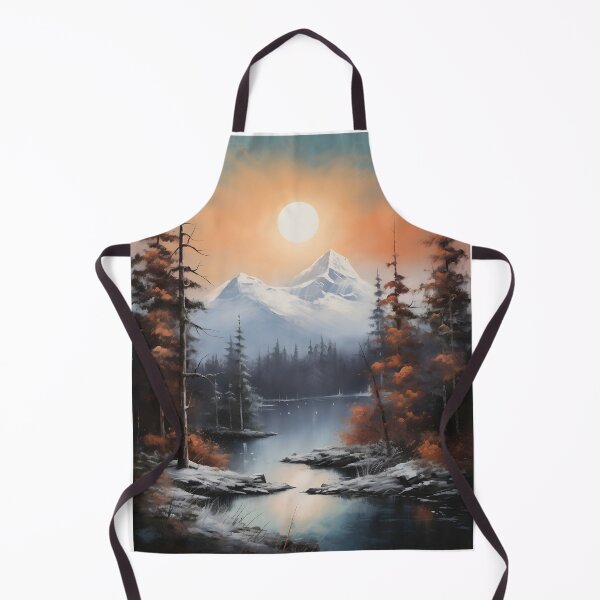 Item preview, Winter Wonderland Landscape: Majestic Mountains, Serene Lake, and Full Moon designed and sold by Shirtastically.