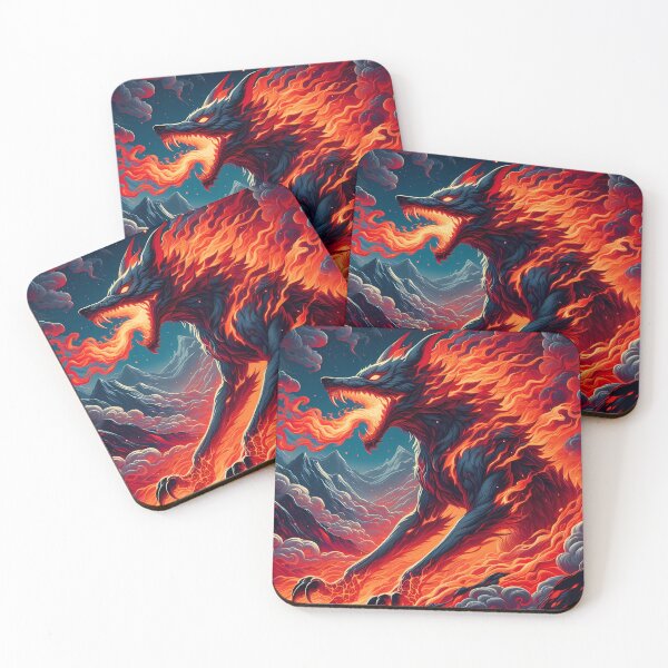 Item preview, Fire Wolf, Ai Generated Art  designed and sold by ACC .