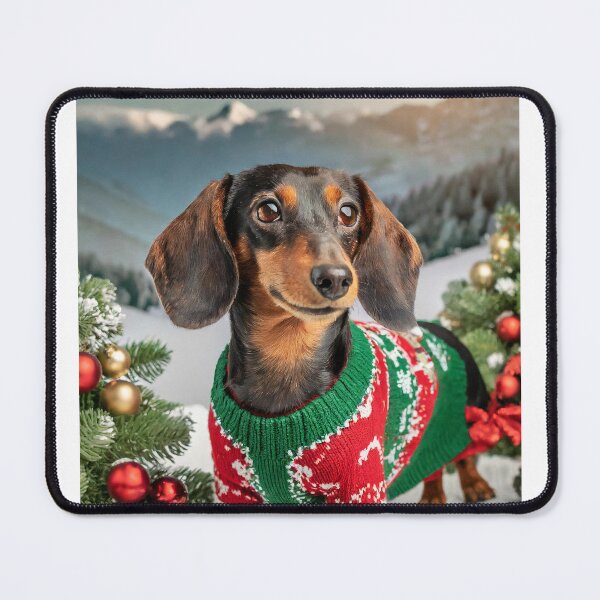Item preview, Dachshund (Sausage Dog) in a Christmas Jumper designed and sold by Gegenpress Design.