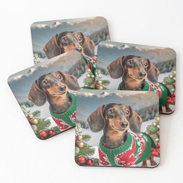 Item preview, Dachshund (Sausage Dog) in a Christmas Jumper designed and sold by Gegenpress Design.
