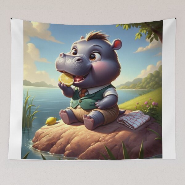 Item preview, The Gourmet Hippo: Savoring the Lemon designed and sold by 0penvimark.