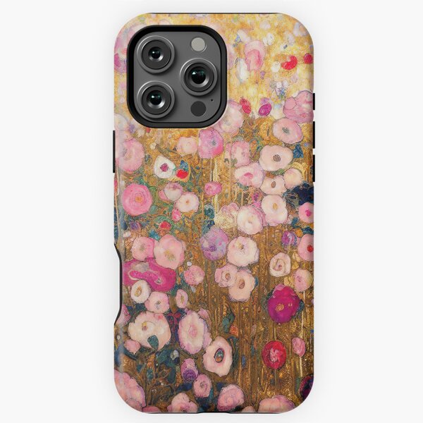 Item preview, Gustav Klimt Pink Flower Garden designed and sold by maniacfitness.