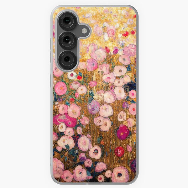 Item preview, Gustav Klimt Pink Flower Garden designed and sold by maniacfitness.
