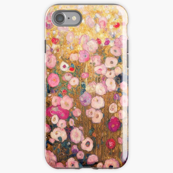Item preview, Gustav Klimt Pink Flower Garden designed and sold by maniacfitness.