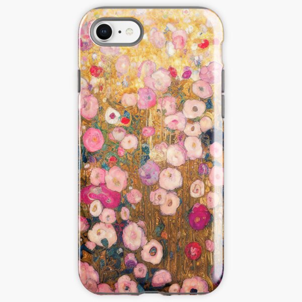 Item preview, Gustav Klimt Pink Flower Garden designed and sold by maniacfitness.