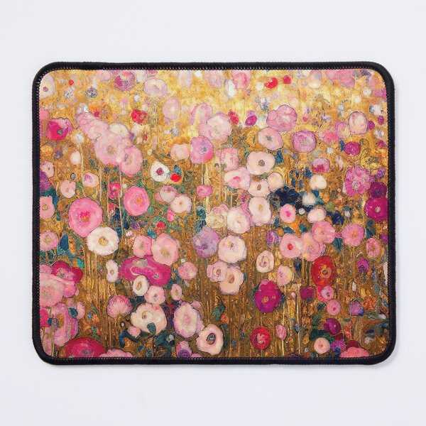 Item preview, Gustav Klimt Pink Flower Garden designed and sold by maniacfitness.