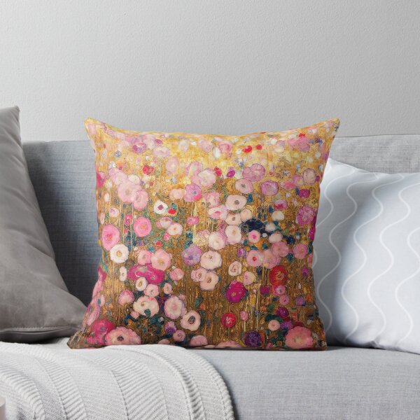 Aperçu de l'œuvre Jardin de fleurs roses Gustav Klimt créée et vendue par maniacfitness.