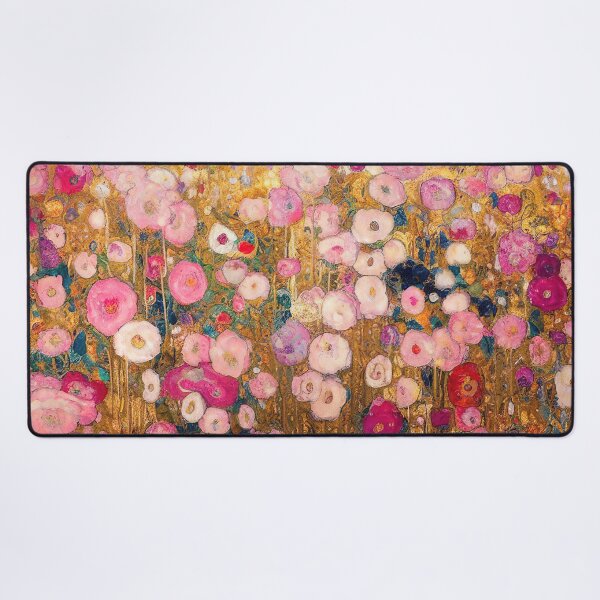 Aperçu de l'œuvre Jardin de fleurs roses Gustav Klimt créée et vendue par maniacfitness.