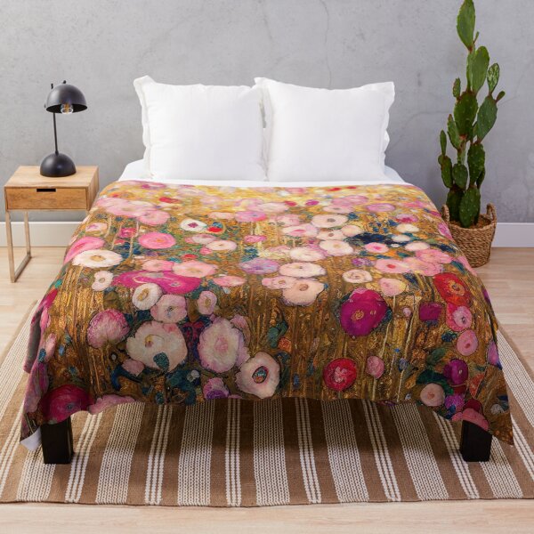 Vista previa del artículo con la obra «Jardín de flores rosas de Gustav Klimt», diseñado y vendido por maniacfitness.