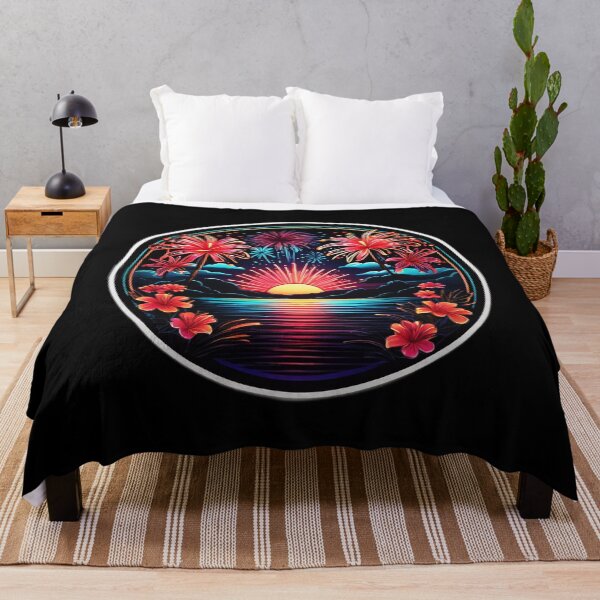 Item preview, Neon Fireworks over Neon Sea with Neon Orchids designed and sold by NautiChic.