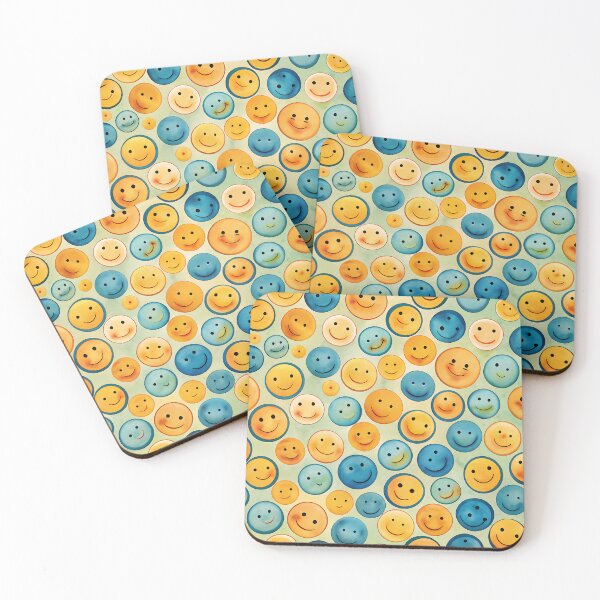 Item preview, happy faces pattern designed and sold by brokenpones.