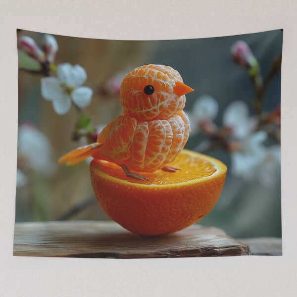 Item preview, Citrus Avian Artistry: Orange Peel Bird designed and sold by smartart42.