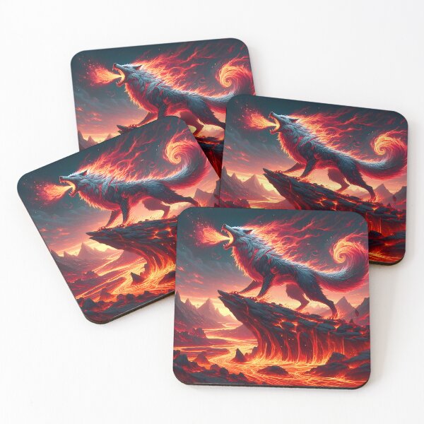 Item preview, Fire Wolf, Ai Generated Art  designed and sold by ACC .