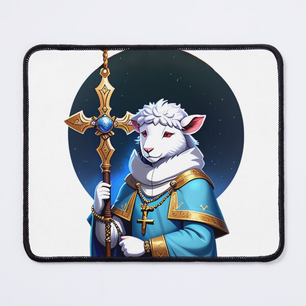 Item preview, Ethereal Woolweaver D20 DND Cleric Class Furry Sheep designed and sold by thejoyker1986.