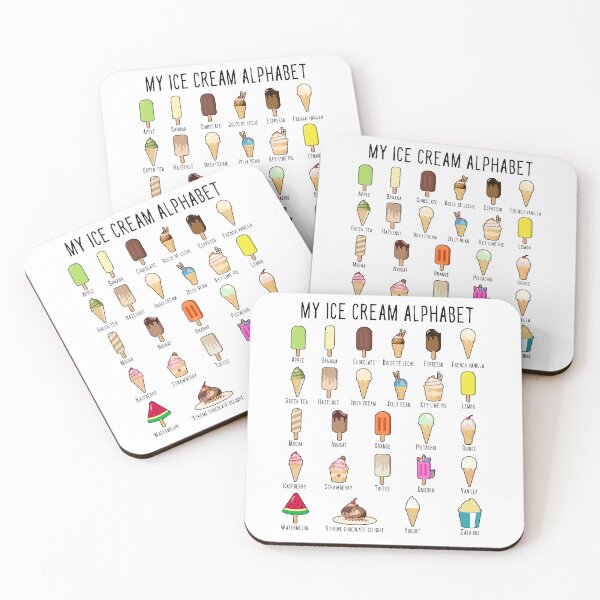 Item preview, Types Of Ice Cream Alphabet A-Z Ice Cream Lover designed and sold by Designer-Girl.