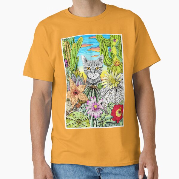 Aperçu de l'œuvre Chat et cactus créée et vendue par SpaceCatVisions.