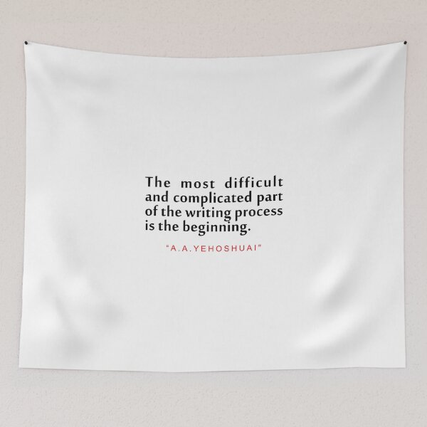 Item preview, The most difficult..."A. B. Yehoshua" Inspirational Quote designed and sold by ColorQuote.