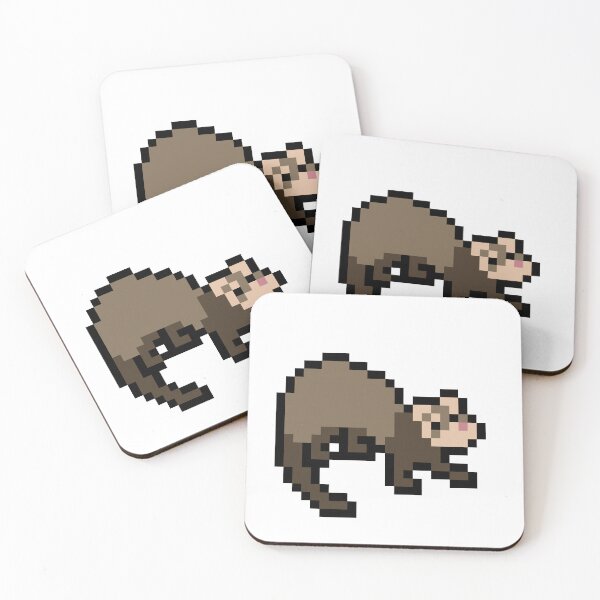 Item preview, Ferret pixel art designed and sold by Hobbes2594.