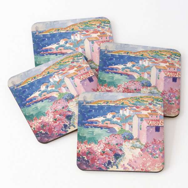 Item preview, Matisse Style, Sea, Coast, Fauvism, Pastel, Pink designed and sold by ArtHouseNiklas.
