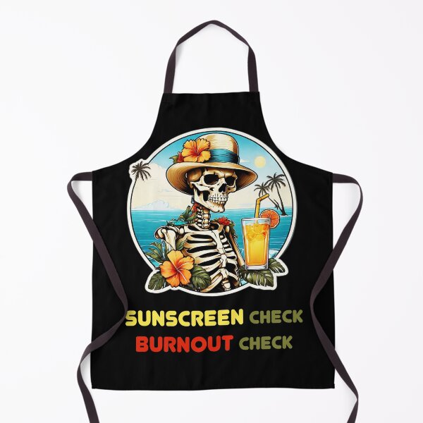 Item preview, Workaholic Skeleton on a Beach - Sunscreen and Burnout designed and sold by Ridiculam Toga.
