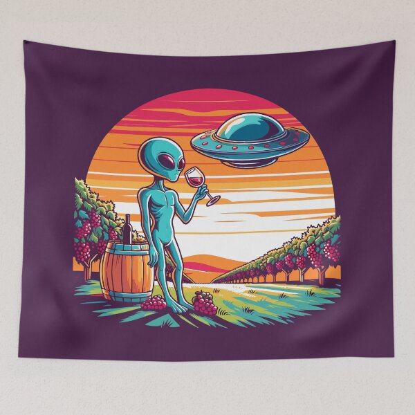 Item preview, Extraterrestrial wine tasting: Palatinate wine Alien designed and sold by MezkalArts.