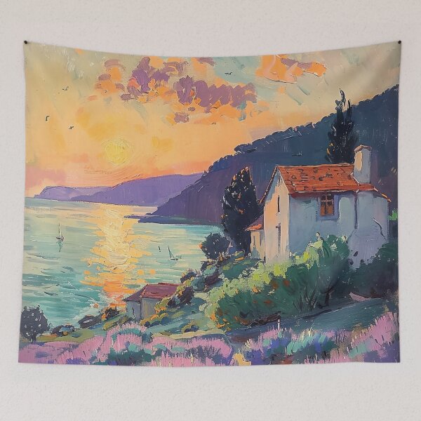 Item preview, Matisse Style, Sea, Coast, Pink, Fauvism, Pastel designed and sold by ArtHouseNiklas.