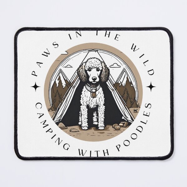 Item preview, Camping with dog poodles travel dog mom dad lover vintage designed and sold by SoulfulT.