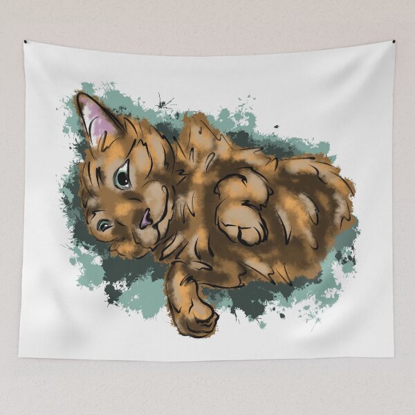 Item preview, Playful cat designed and sold by Antiope33.