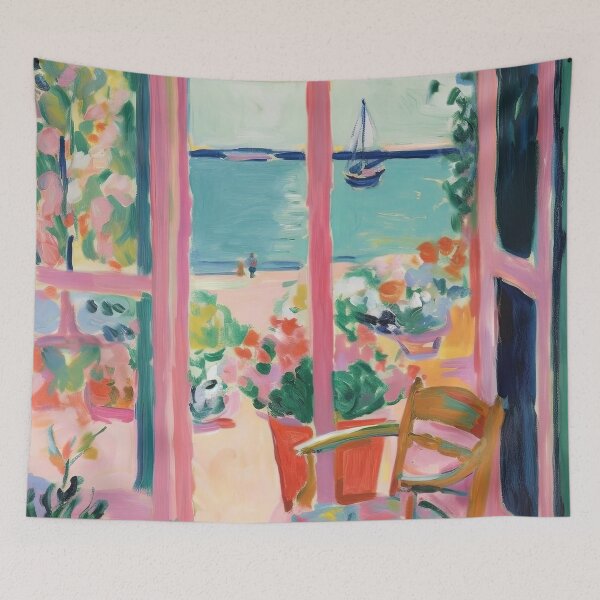 Item preview, Matisse Style, Mediterranean, Open Window, Pastel designed and sold by ArtHouseNiklas.