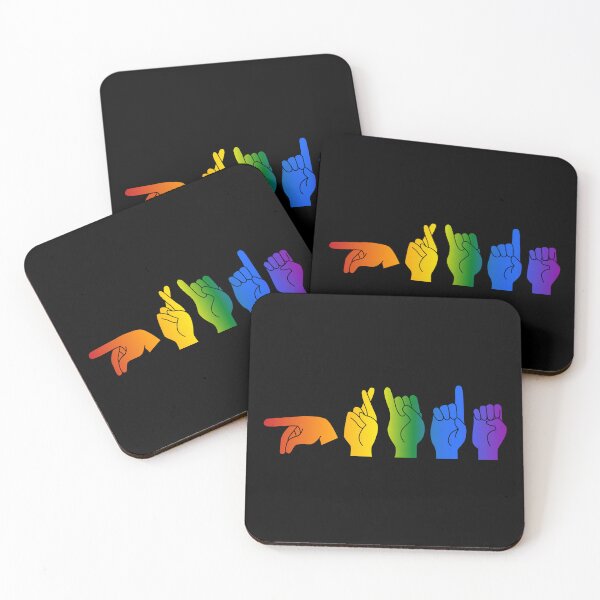 Item preview, ASL Pride I - Pride Flag Colors designed and sold by Lemon Pepper.
