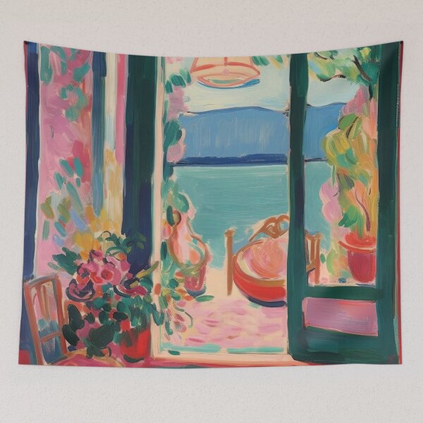 Item preview, Matisse Style, Mediterranean, Open Window, Pastel designed and sold by ArtHouseNiklas.
