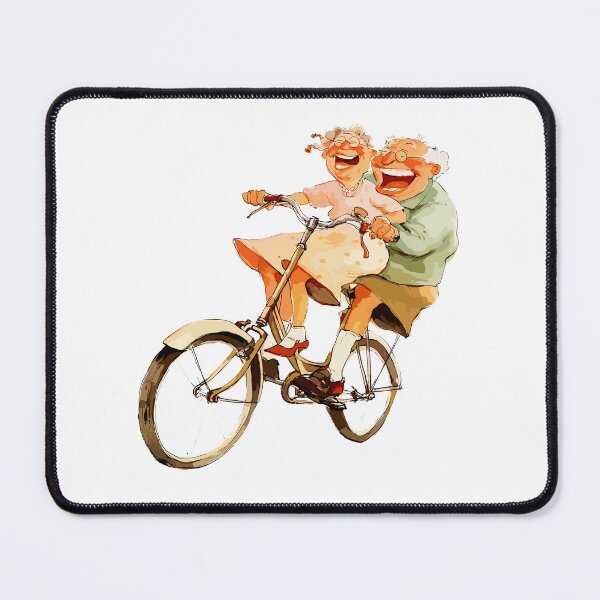 Item preview, Old Couple Bicycling designed and sold by Liededrom..