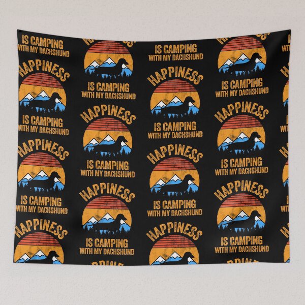 Item preview, Happiness Is Camping With My Dachshund designed and sold by Guarddogdrive.