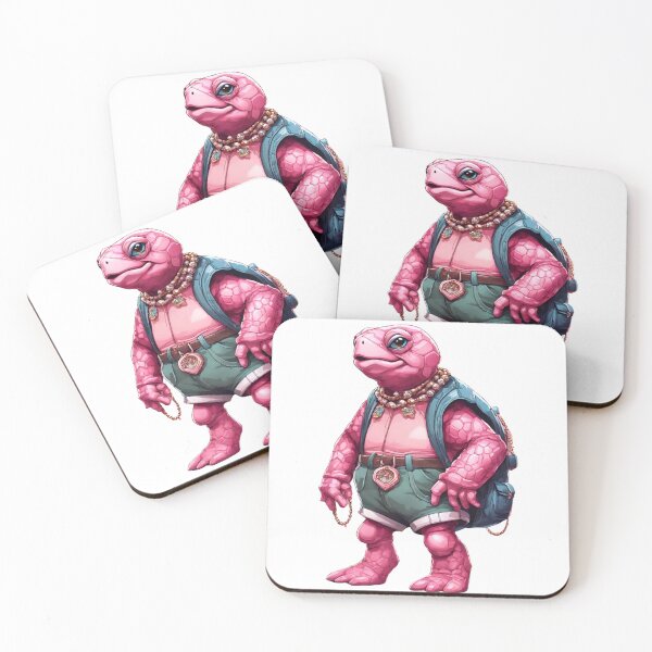 Item preview, Pink turtle wears casual, brightly colored clothes designed and sold by gao7650.