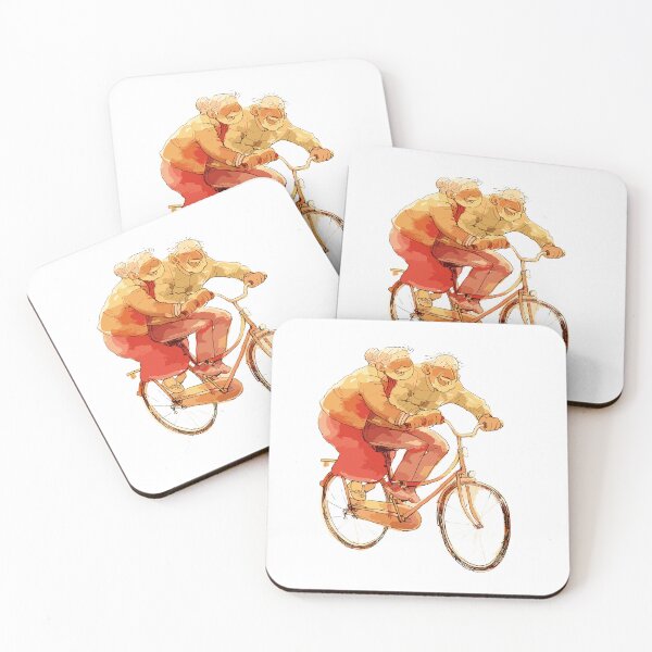 Item preview, Old Couple Bicycling designed and sold by Liededrom..