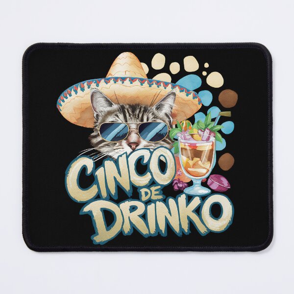 Item preview, CINCO DE DRINKO - EL GATO CAT IN SOMBRERO designed and sold by justyna-s28.