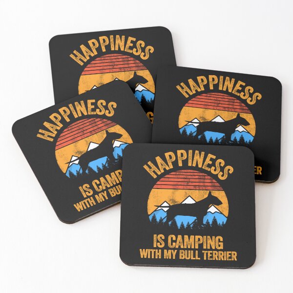 Item preview, Happiness Is Camping With My Bull Terrier designed and sold by Guarddogdrive.