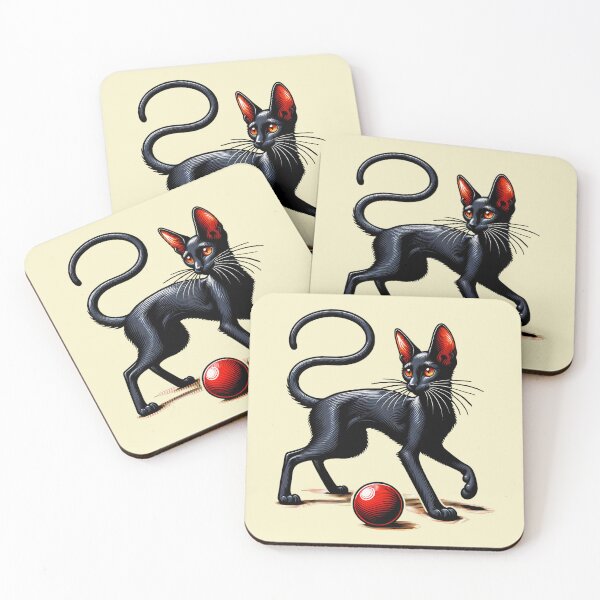 Item preview, Black Chausie Playing With a Ball designed and sold by MGRcompany.