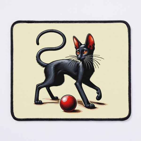 Item preview, Black Chausie Playing With a Ball designed and sold by MGRcompany.