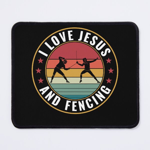 Item preview, I Love Jesus and Fencing Men Women Fencer designed and sold by BlueBerry-Pengu.