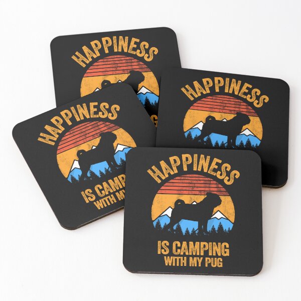 Item preview, Copy of Happiness Is Camping With My Pug designed and sold by Guarddogdrive.