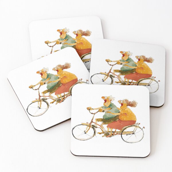 Item preview, Old Couple Bicycling designed and sold by Liededrom..