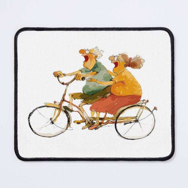 Item preview, Old Couple Bicycling designed and sold by Liededrom..
